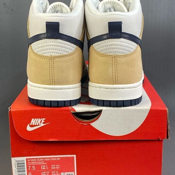 Nike Dunk High Premium 'Sesame Obsidian' womens sneaker shoes size 7.5 - Picture 5 of 10